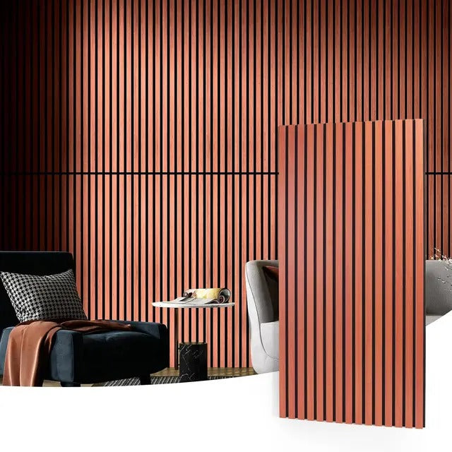 Acoustic Slat Wall Panel | Matte Finish | Premium 3-sided Wood Veneer